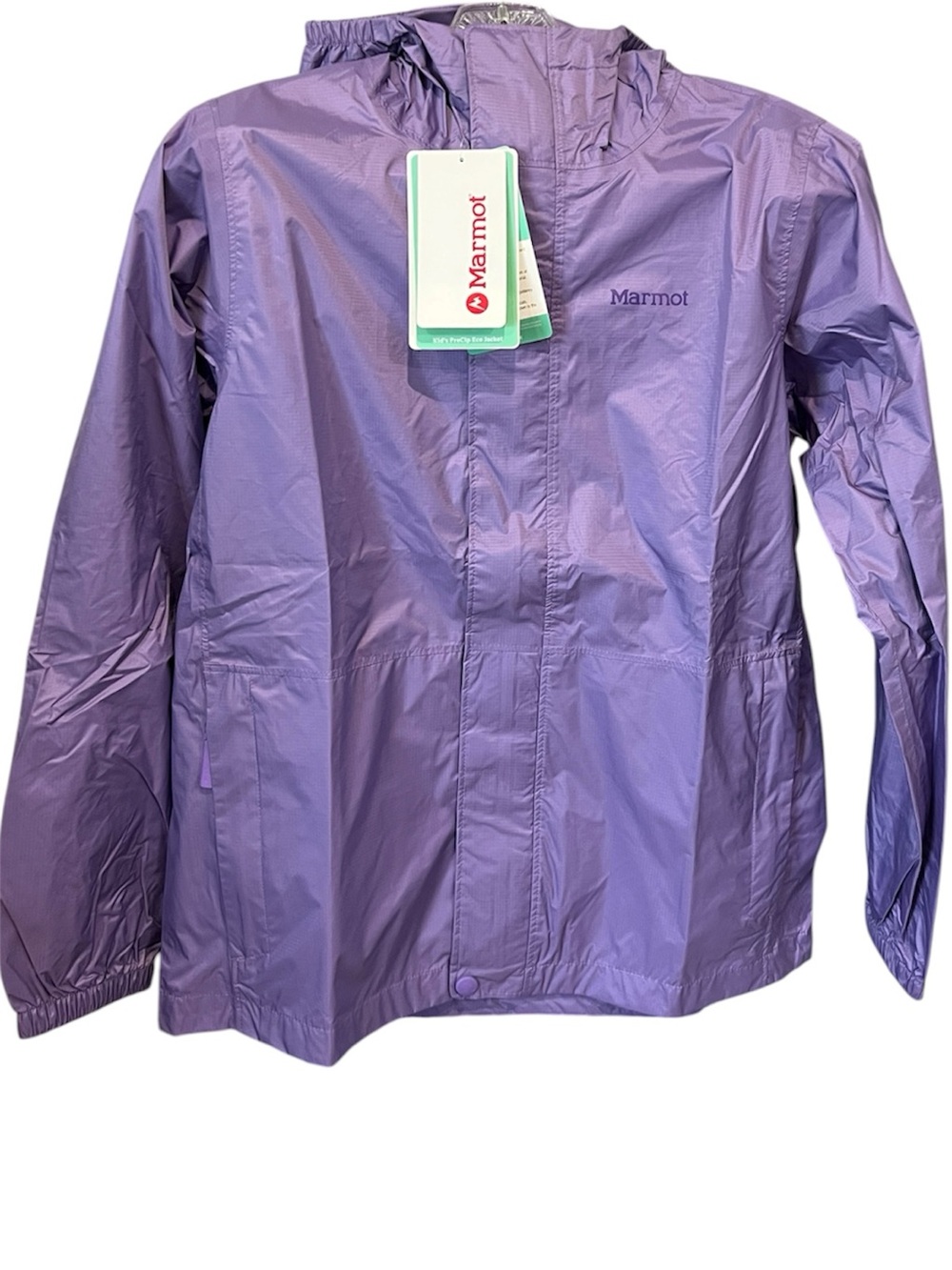 NEW! Marmot Girls Paisley Purple Windbreaker XL Jacket Hood NWT $80